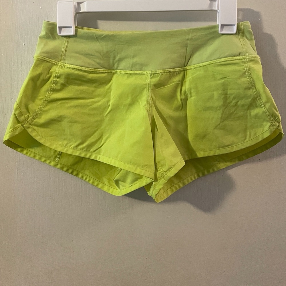 Lululemon: Speed Up Shorts: Neon Yellow